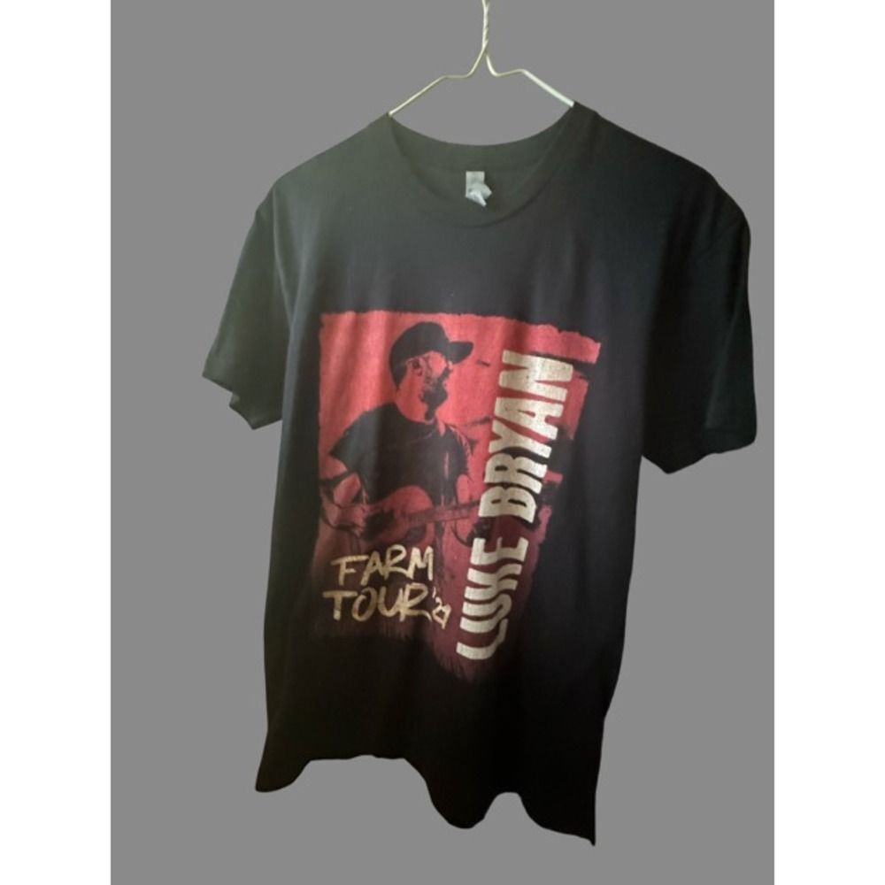Luke Bryan Farm Tour 2021 Concert Black‎ Men's T-Shirt Size Small